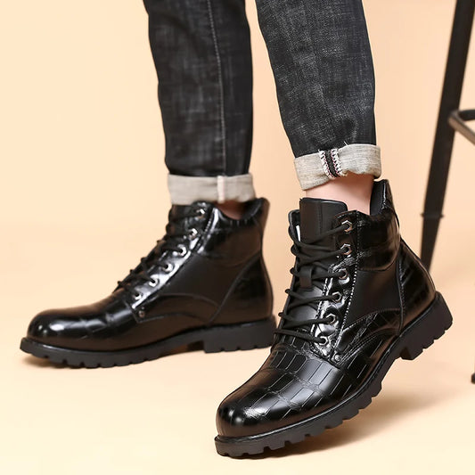 GJGS's 2024 New Luxury Men Causal Boots Premium High-End Leather 