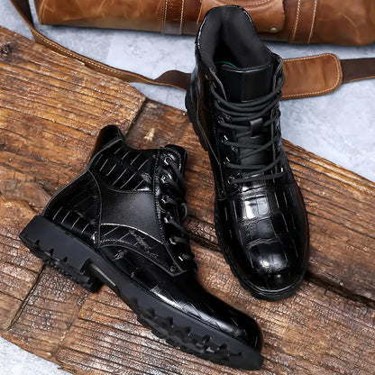 GJGS's 2024 New Luxury Men Causal Boots Premium High-End Leather 